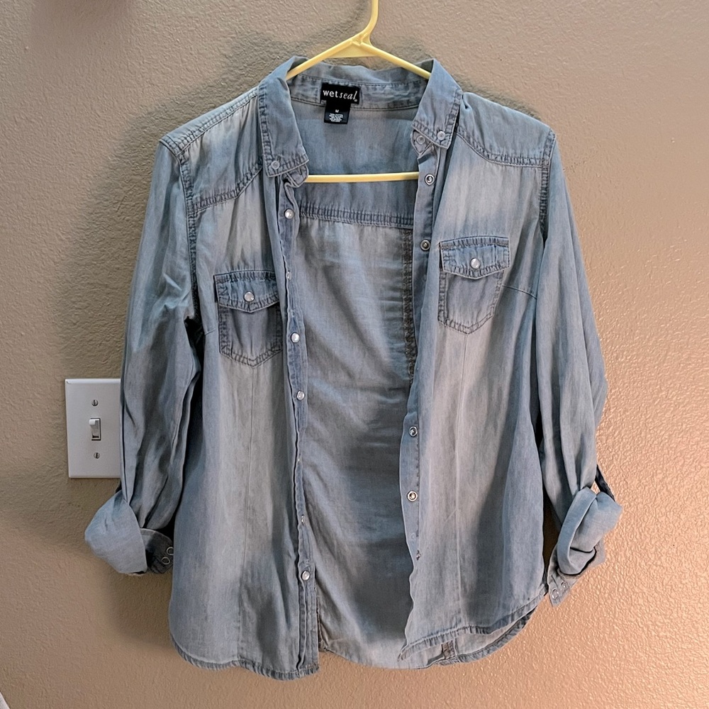 Wet seal medium denim shirt